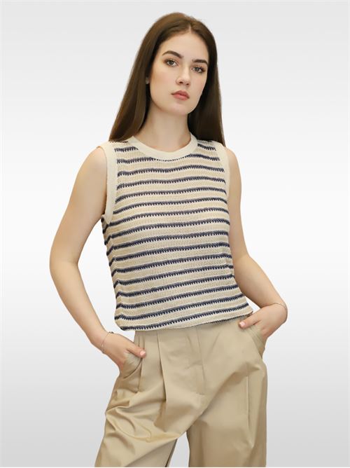 Linen crochet-knit gilet MAXMARA WEEKEND | 2353610931600021